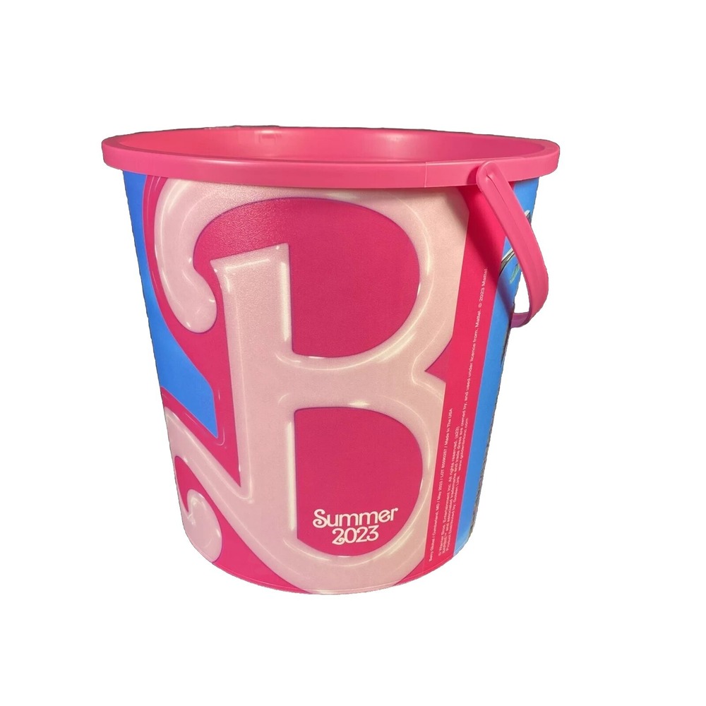The Barbie Movie Popcorn Bucket Pink 130oz Limited Edition 2023 Plastic New